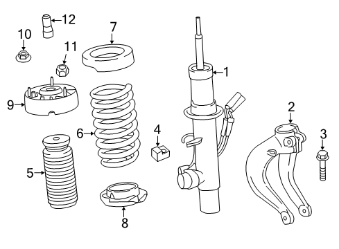 2017 BMW X5 Struts & Components - Front Cap Diagram for 31306864780