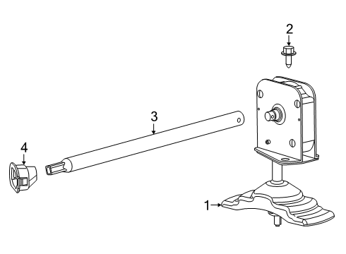 2019 Ram 2500 Spare Tire Carrier GROMMET-Spare Tire WINCH Tube Diagram for 68190597AB