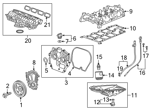 2020 Cadillac XT4 Filters Oil Tube Diagram for 55487698