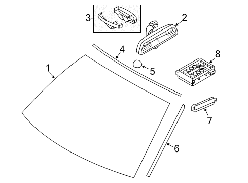 2014 BMW X3 Wiper & Washer Components Green Windscreen, Rain Sensor Diagram for 51317265066