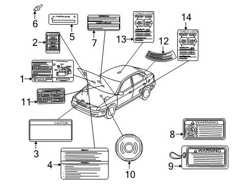 2004 Kia Spectra Information Labels Label-INSTRUMNET Panel Fuse Box Diagram for 919512F020