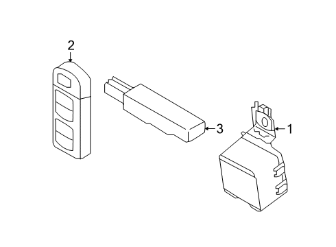 2020 Toyota Yaris Keyless Entry Components Transmitter Diagram for 89904-WB001