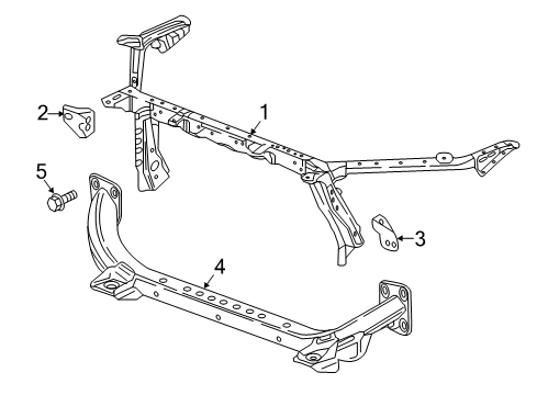 2021 GMC Acadia Radiator Support Upper Tie Bar Diagram for 84281807