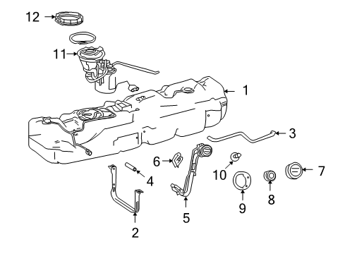 2008 Dodge Sprinter 2500 Fuel System Components Screw Diagram for 6104042AA