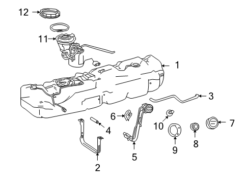 2008 Dodge Sprinter 2500 Fuel System Components Fuel Tank Diagram for 68034061AA