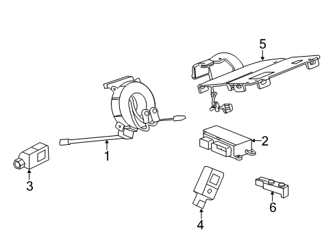 2013 Chevrolet Malibu Air Bag Components Occupant Sensor Diagram for 23452977