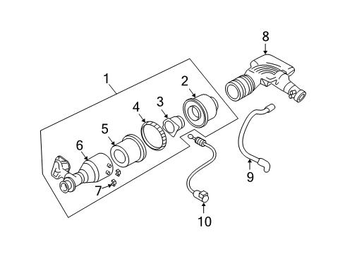 2004 Ford Expedition Filters Air Cleaner Assembly Diagram for 2L1Z-9600-DB