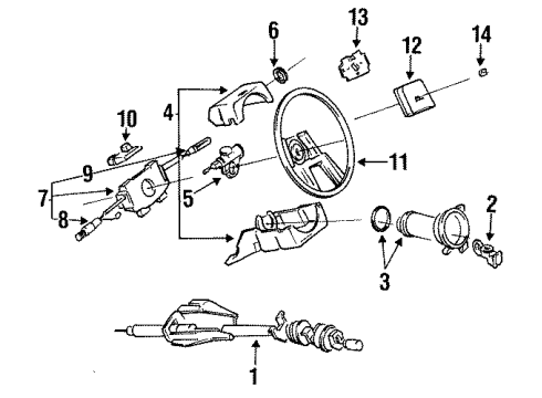 1986 Nissan Maxima Steering Column & Wheel, Steering Gear & Linkage Gear & Linkage Diagram for 49001-16E10