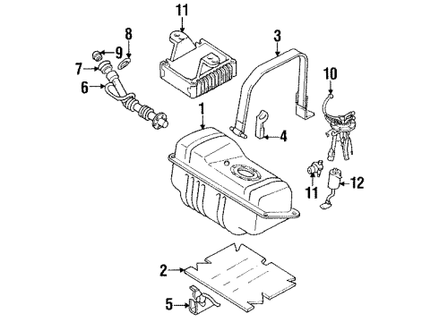 1994 Infiniti Q45 Fuel System Components MODULATOR-Fuel Pump Control Diagram for 17001-60U01