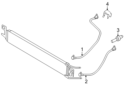 2010 Ford Focus Trans Oil Cooler Upper Hose Diagram for 8S4Z-7890-A