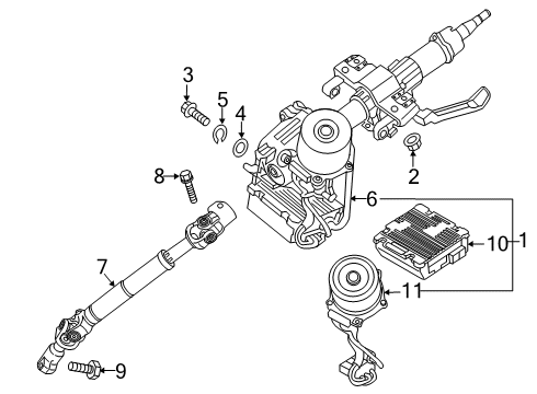 2017 Kia Soul EV Steering Column & Wheel, Steering Gear & Linkage Column Assembly-Steering Diagram for 56310B2010