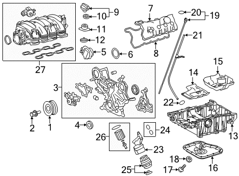 2014 Lexus LS600h Intake Manifold Manifold, Intake Diagram for 17120-38021