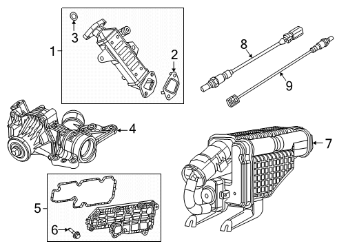 2021 Jeep Wrangler EGR System Gasket Diagram for 5281495AC