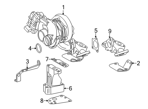 2007 Dodge Sprinter 3500 Turbocharger TURBOCHGR Diagram for 68043064AA