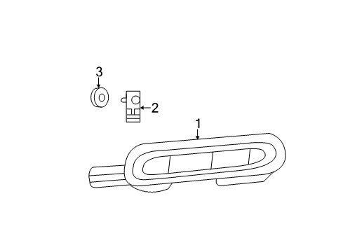 2020 Dodge Charger High Mount Lamps Lamp-High Mounted Stop Diagram for 68402348AB