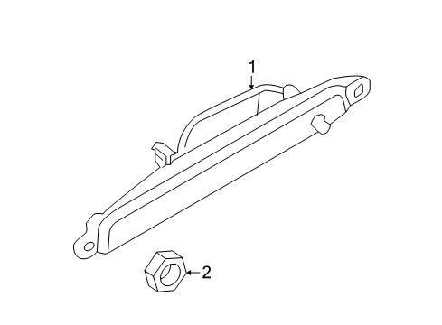 2011 Nissan Pathfinder High Mount Lamps Lamp Assembly-Stop, High Mounting Diagram for 26590-ZS00A