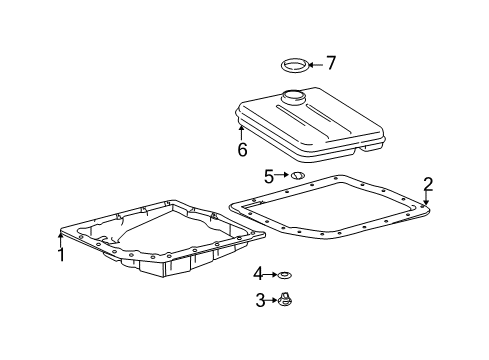 2002 Toyota Celica Automatic Transmission Strainer Diagram for 35330-0W021