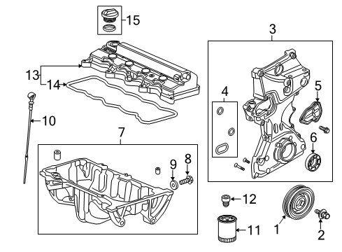 2013 Acura ILX Filters Dipstick, Oil Diagram for 15650-R1P-H00