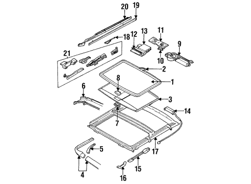 1994 Chrysler LHS Sunroof Switch-SUNROOF Diagram for 4601027AB