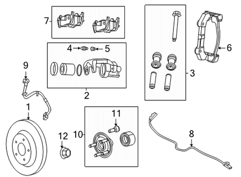 2021 Jeep Grand Cherokee L Rear Brakes Bolt-HEXAGON FLANGE Head Locking Diagram for 6512429AA