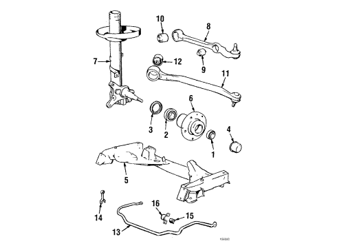 1987 BMW L7 Front Suspension, Wheels Bearing Diagram for 31211468885