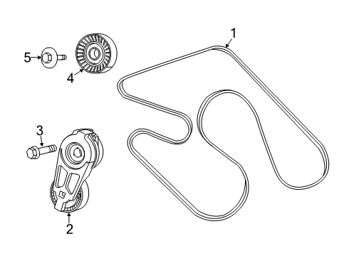 2021 Ram 3500 Belts & Pulleys Belt-SERPENTINE Diagram for 5281817AA