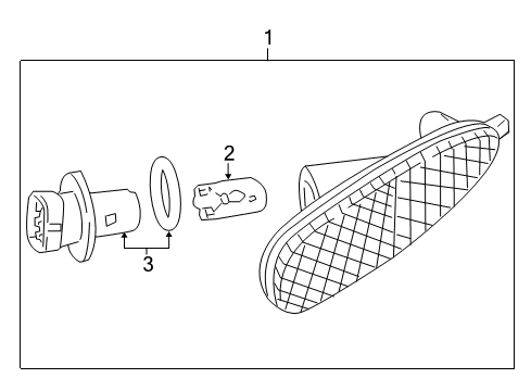 2005 Pontiac GTO Side Marker Lamps Lamp Asm-Front Side Marker Diagram for 92155601