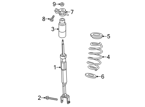 2015 Dodge Dart Shocks & Components - Rear Bolt Diagram for 6511160AA