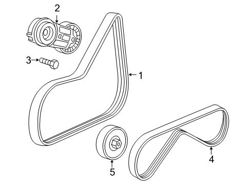 2009 Saturn Sky Belts & Pulleys Power Steering Belt Diagram for 12585310