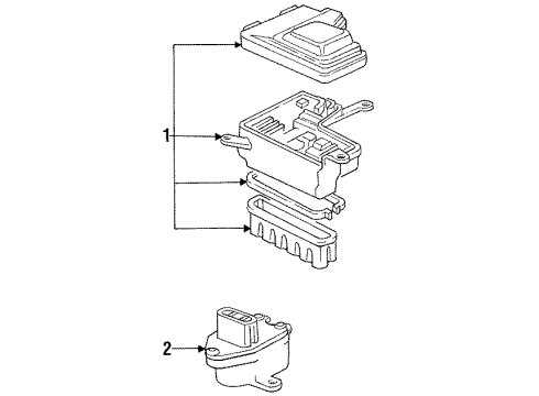 1991 Honda Accord Electrical Components Control Module, Engine Diagram for 37820-PT3-A02