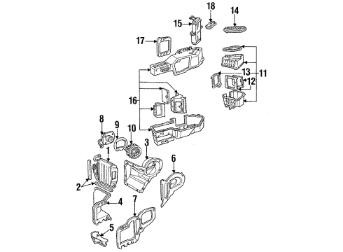 1995 Ford Crown Victoria Air Conditioner AC Hose Diagram for F6VZ-19972-AB