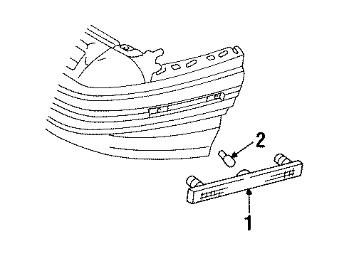 1991 Pontiac Grand Prix Side Marker Lamps & Reflector Lamp Asm-Front Side Marker Diagram for 5975610