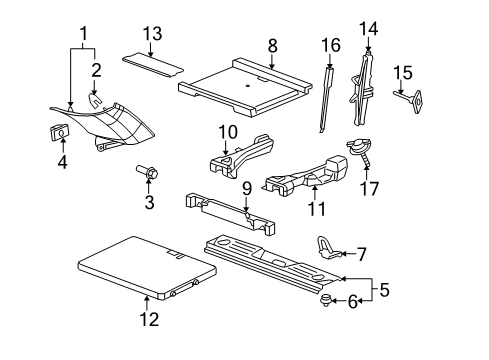 2007 Pontiac Torrent Interior Trim - Rear Body Jack Asm Diagram for 22728584