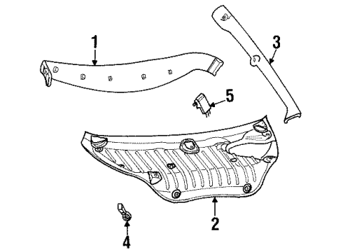 2002 Mercury Cougar Interior Trim - Lift Gate Switch Assembly Diagram for YS8Z-14018-AA