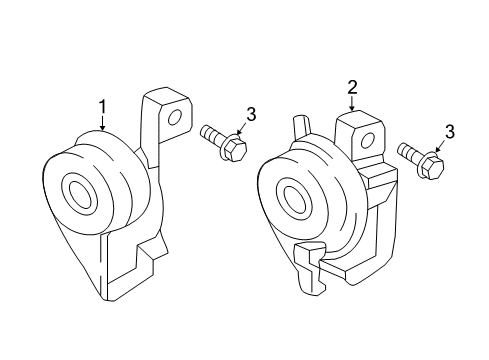 2018 Ford Escape Horn Horn Diagram for GJ5Z-13832-AA