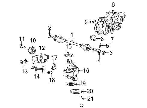 2008 Jeep Patriot Axle & Differential - Rear RETAINER-Half Shaft Diagram for 5189156AA