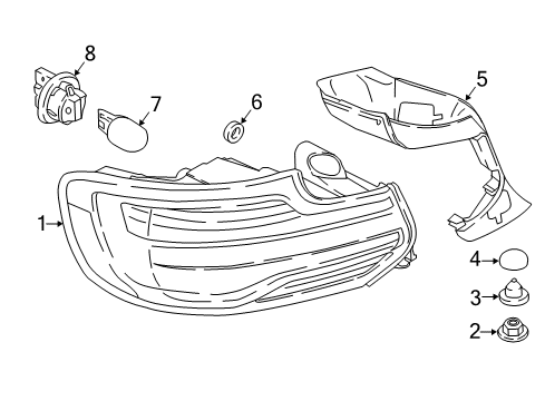 2018 BMW M2 Tail Lamps Rear Light Led, Left Diagram for 63217420993