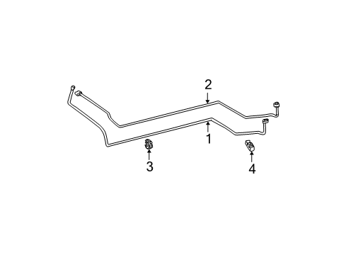 1998 Toyota Sienna Rear A/C Lines Pipe, Cooler Refrigerant Suction, A Diagram for 88717-08200