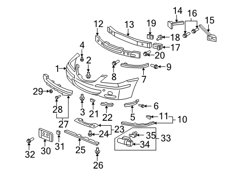 2005 Acura RL Automatic Temperature Controls Sensor Assembly, Ambient Diagram for 80525-S30-941