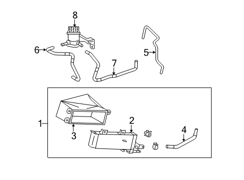 2006 Toyota Highlander Trans Oil Cooler Oil Cooler Diagram for 32910-48070