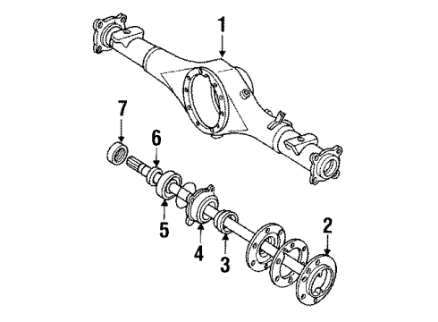 1995 Toyota 4Runner Axle Housing - Rear Axle Shaft Diagram for 42311-35200