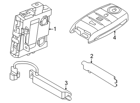 2022 Kia Niro EV Keyless Entry Components MODULE ASSY-SMART KE Diagram for 95480Q4501