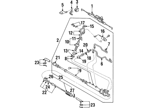 1998 Infiniti I30 Steering Column & Wheel, Steering Gear & Linkage, Housing & Components, Lower Components, Shroud, Switches & Levers Insulator Diagram for 54444-31U01