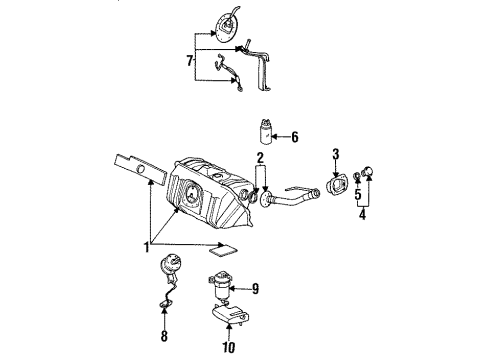 1996 Lexus GS300 Senders Fuel Tank Assembly Diagram for 77001-30430