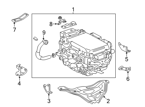 2013 Lexus ES300h Electrical Components Inverter Tray Diagram for G9019-06010