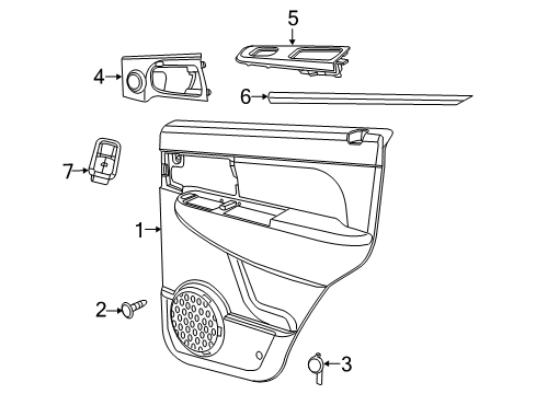 2008 Jeep Liberty Rear Door WEATHERSTRIP-Rear Door Belt Inner Diagram for 5112251AB