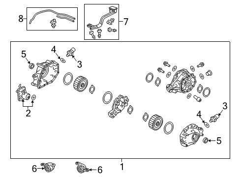 2022 Honda Ridgeline Axle & Differential - Rear Motor Assembly, Oil Pu Diagram for 48900-5M0-003