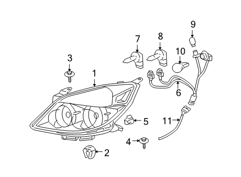 2008 Saturn Aura Headlamps Harness Asm-Fwd Lamp Wiring Diagram for 15859539