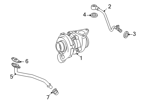 2005 Dodge Sprinter 3500 Turbocharger Gasket-Turbo Oil Return Pipe Diagram for 5117624AA