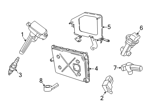 2020 Chrysler Voyager Powertrain Control Bracket-Controller Diagram for 68218005AC